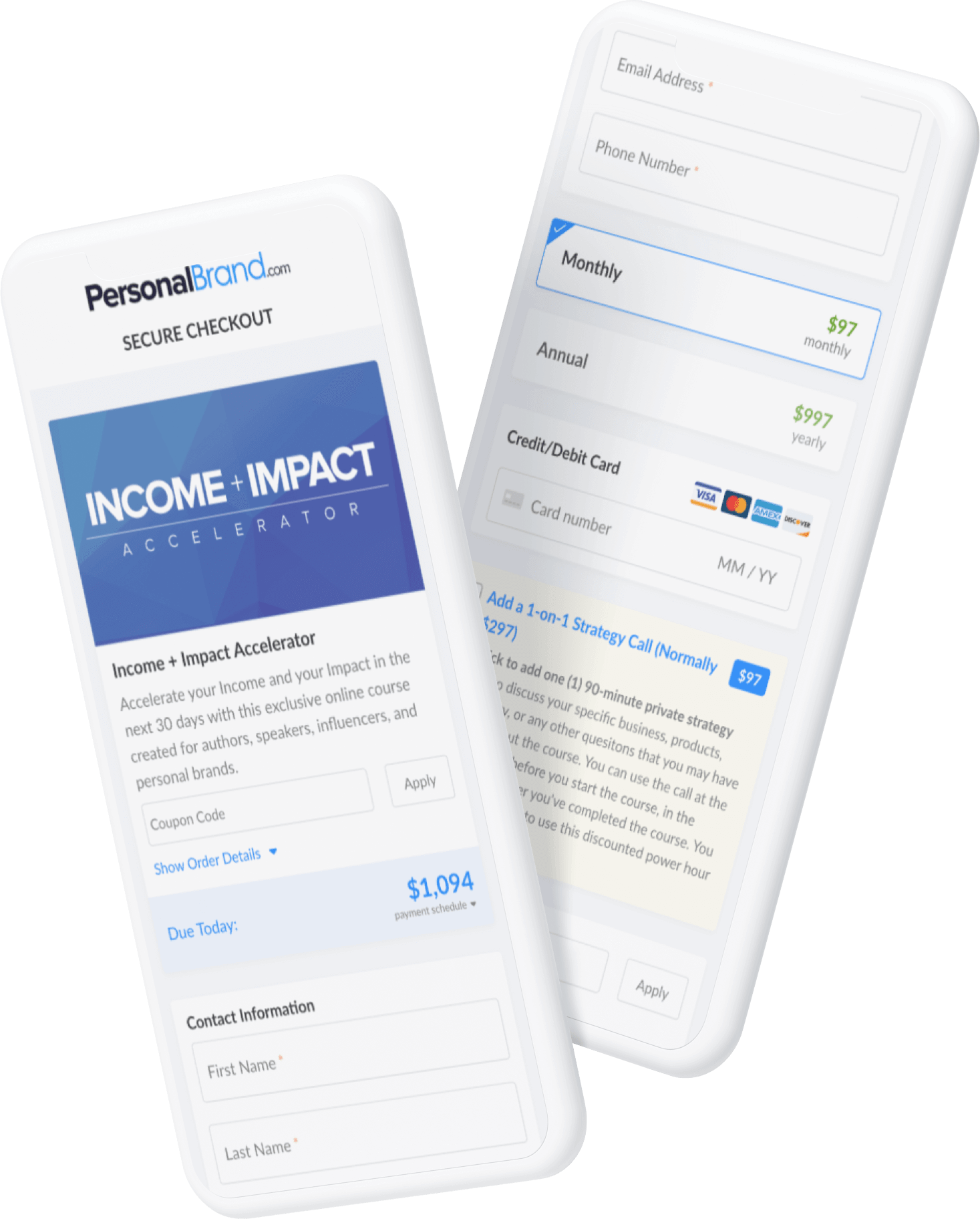 Spiffy checkout shown on iPhone